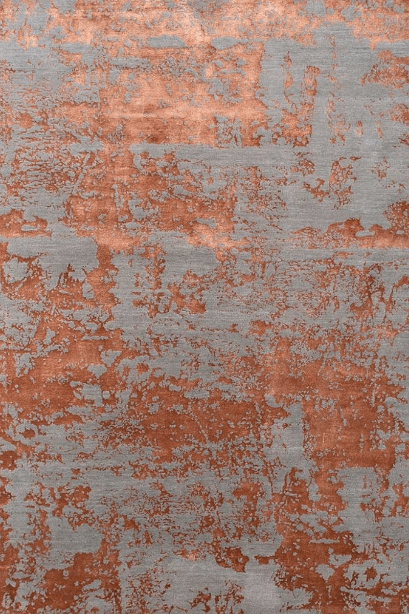 Auburn Steel Carpet | Luxury Wool & Silk Hand - knotted - The Carpetier™