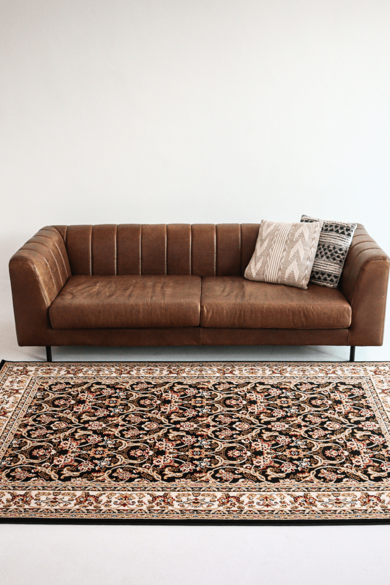 Black Floral Carpet | Iranshar | Royal Persian Series - The Carpetier™