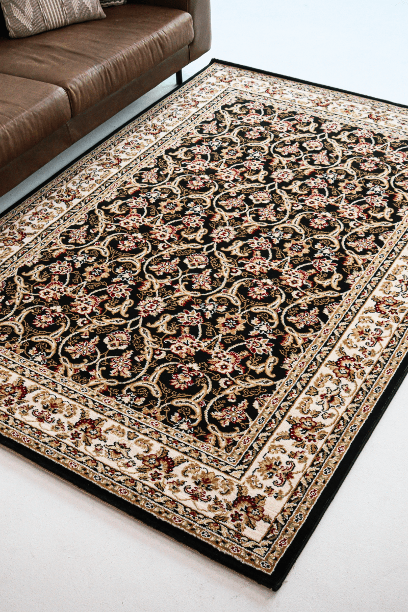 Black Floral Carpet | Iranshar | Royal Persian Series - The Carpetier™