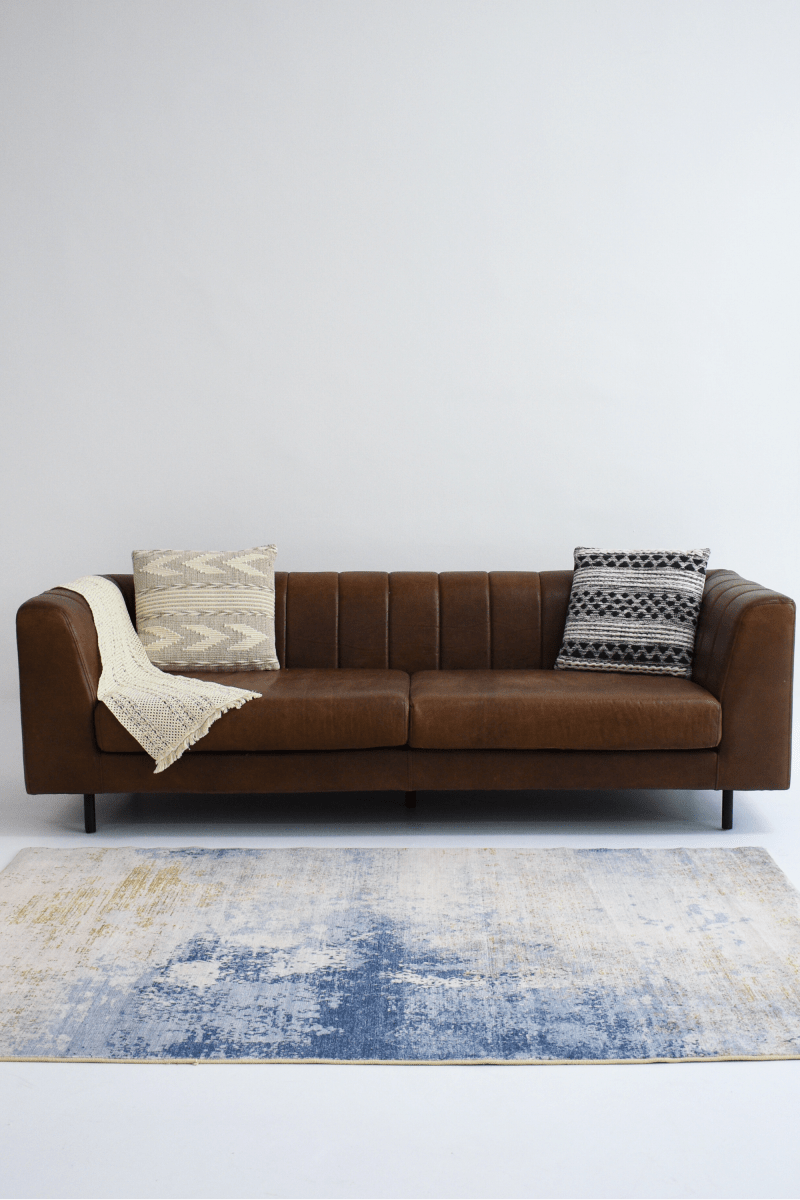 Blue Gold Cascade Carpet | Modern | Polyfibre Cashmere Series - The Carpetier™