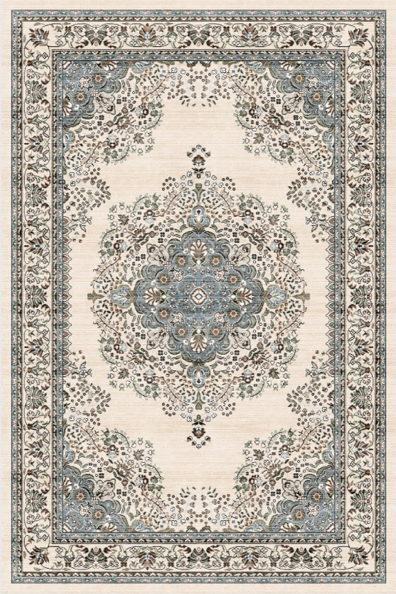 Blueveil Medallion Carpet | Polyfibre Cashmere - The Carpetier™
