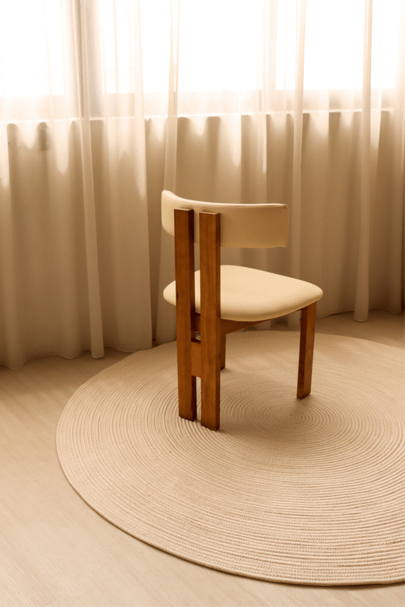 Champagne Beige Round Carpet | 100% Nylon | Dual - Sided - The Carpetier™