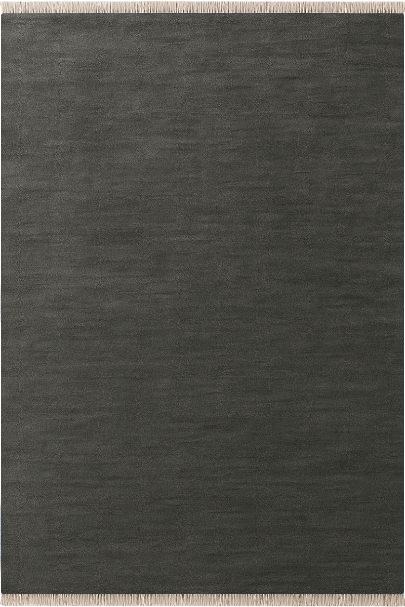 Coal | New Zealand Wool Handloomed With Tassels - The Carpetier™