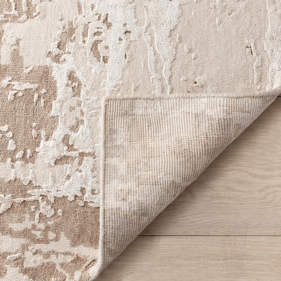 Cream Stone Carpet | Luxury Wool & Silk Hand - knotted - The Carpetier™