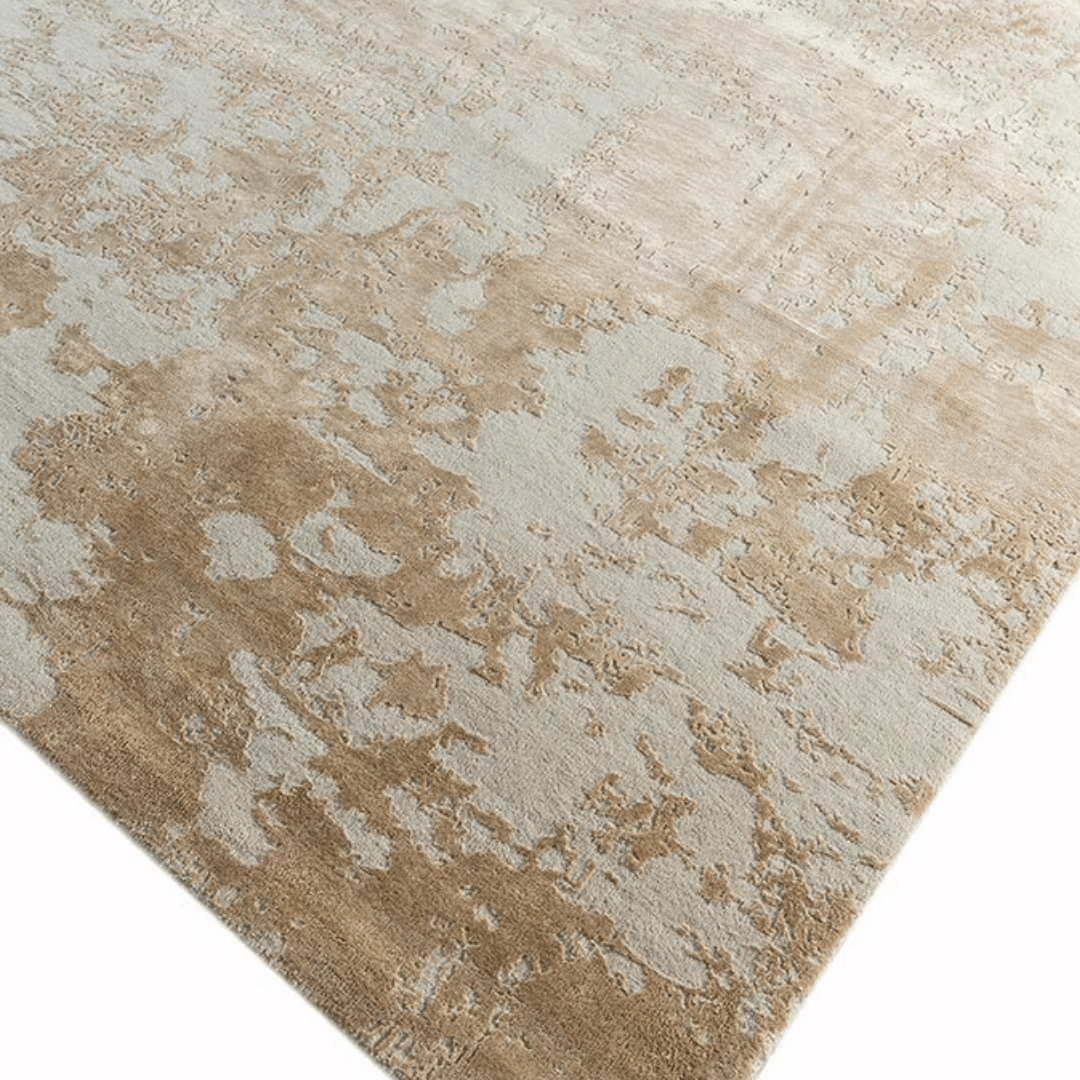 Faded Gold Carpet | Luxury Wool & Silk Hand - knotted - The Carpetier™
