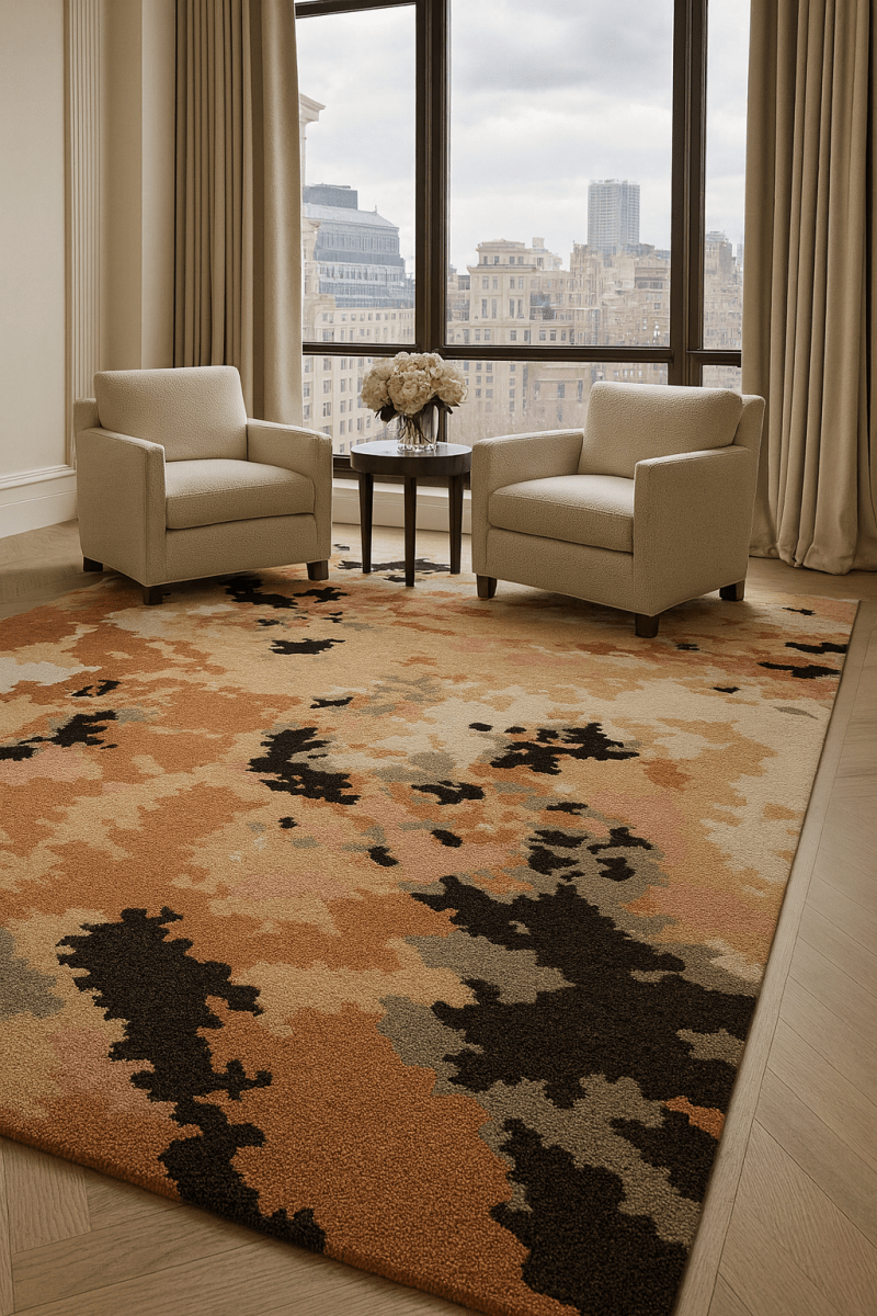 Flair Rug in Warm Apricot | Customizable - The Carpetier™