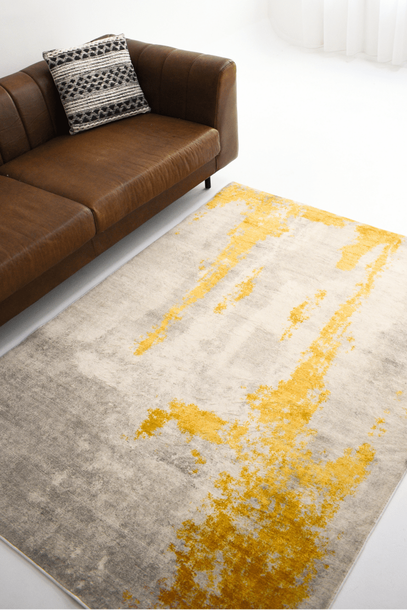 Gold Splash Carpet | Modern | Polyfibre Cashmere Series - The Carpetier™