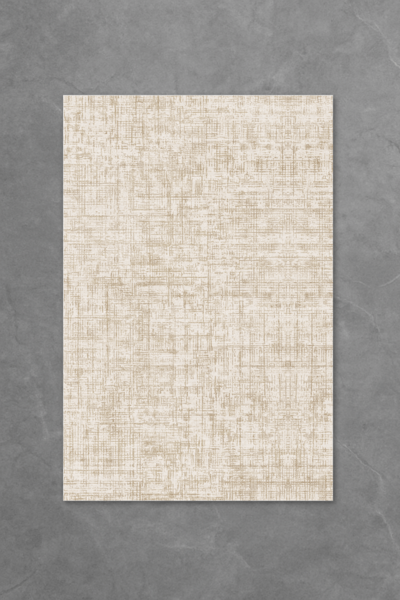 Golden Crosshatch Floor Mat | Polyfibre Cashmere - The Carpetier™