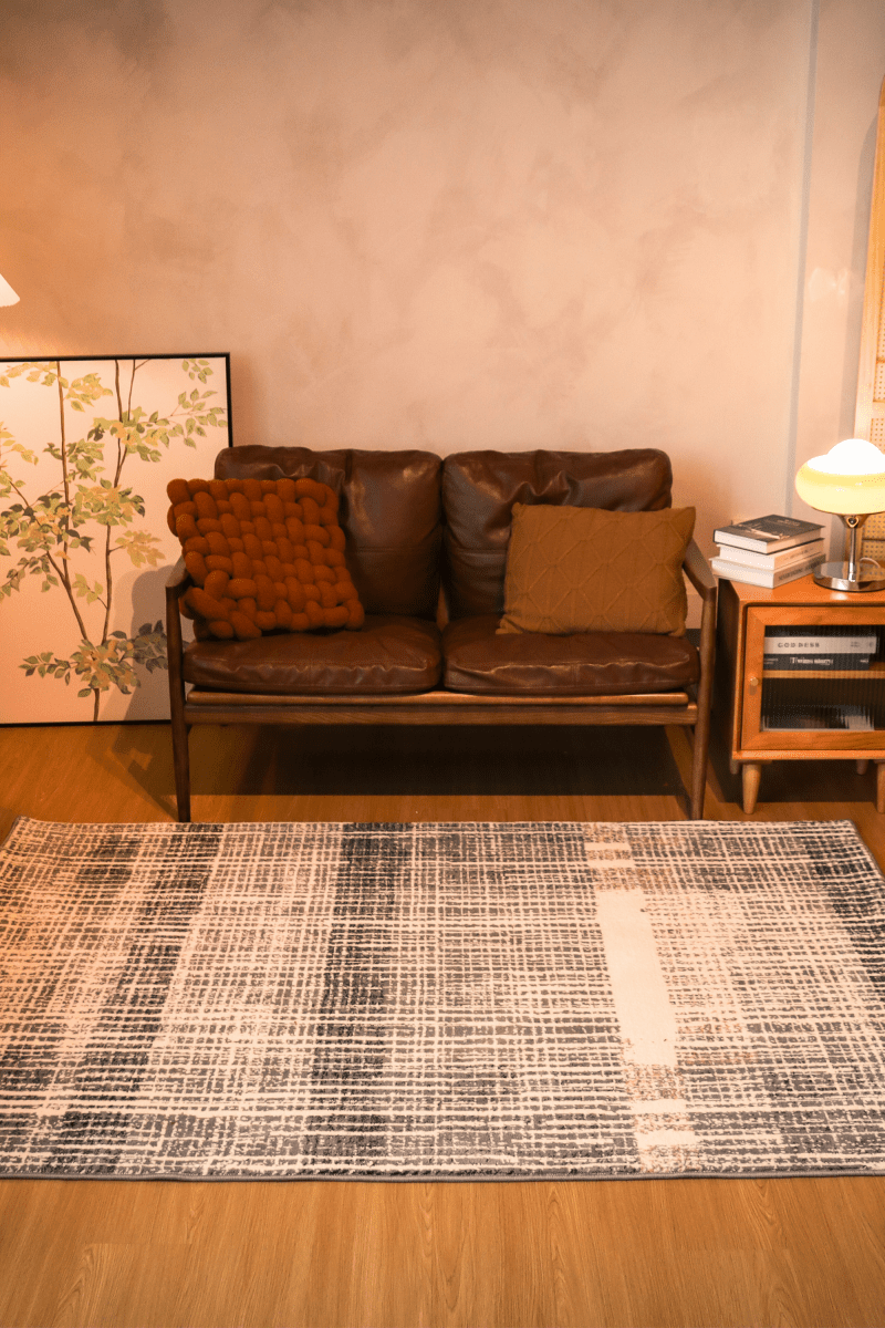Graphite Grid Carpet | Wilton Dyed Series - The Carpetier™