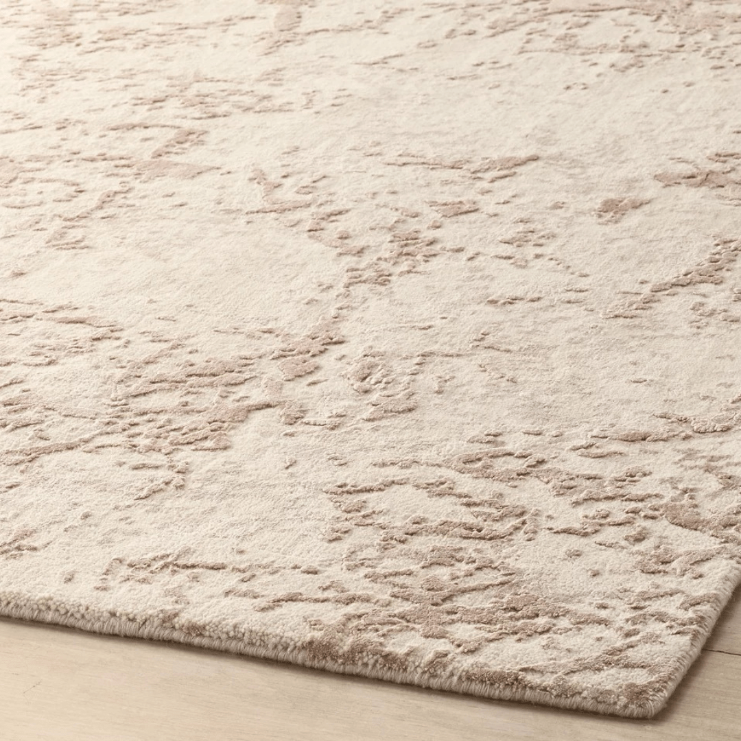 Greystone Marble Carpet | Luxury Wool & Silk Hand - knotted - The Carpetier™