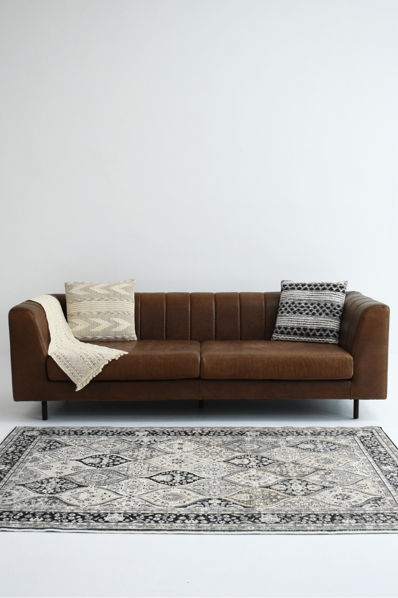 Monochrome Majesty Carpet | Persian | Polyfibre Cashmere Series - The Carpetier™