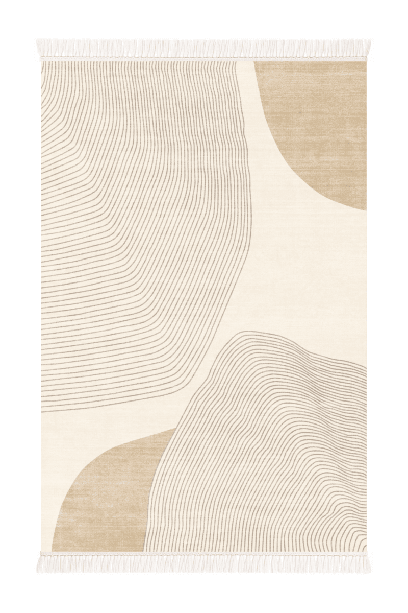 Neutral Waves Prayer Mat | Polyfibre Cashmere - The Carpetier™