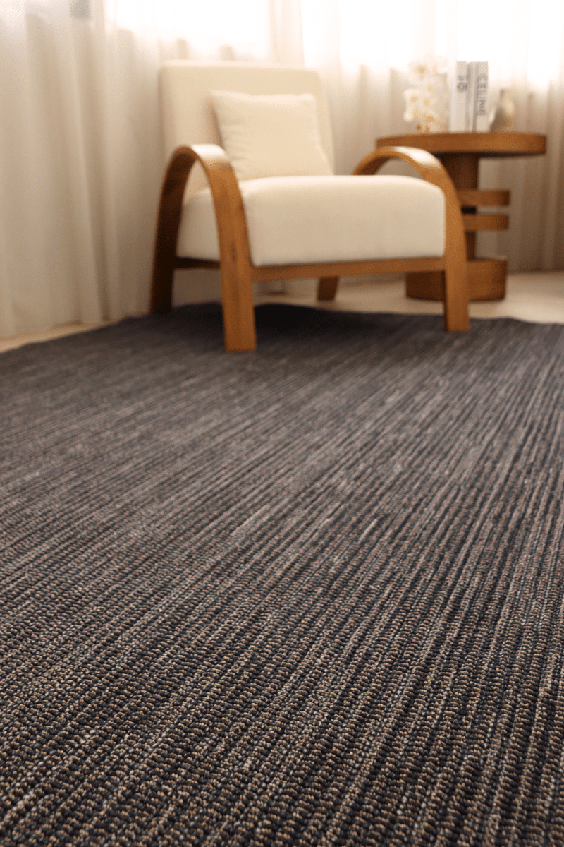 Oxford Blue & Walnut Multi - Coloured Loop Pile Carpet | Earth Series - The Carpetier™