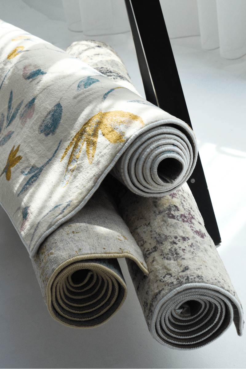 Pastel Garden Carpet | Abstract | Polyfibre Cashmere Series - The Carpetier™