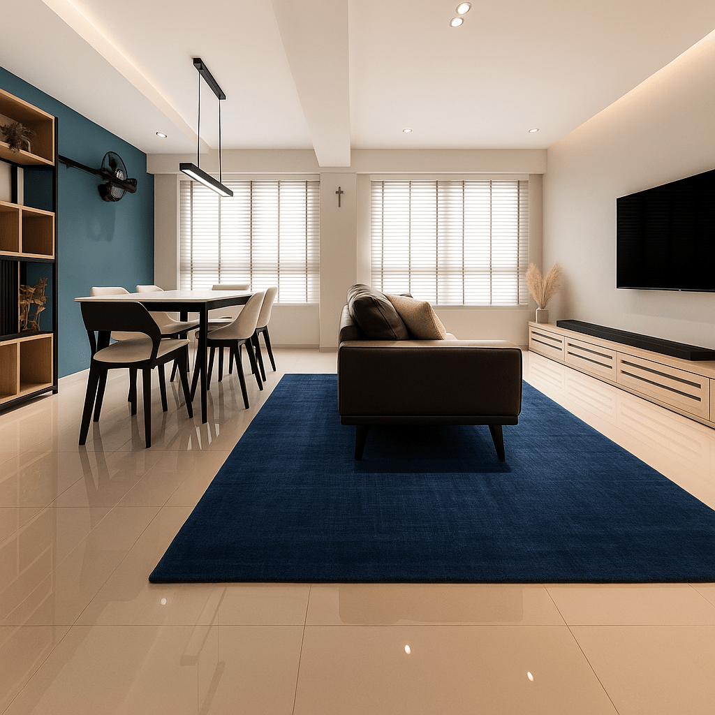 Royal Blue Carpet | Luxury Wool Handloomed - The Carpetier™