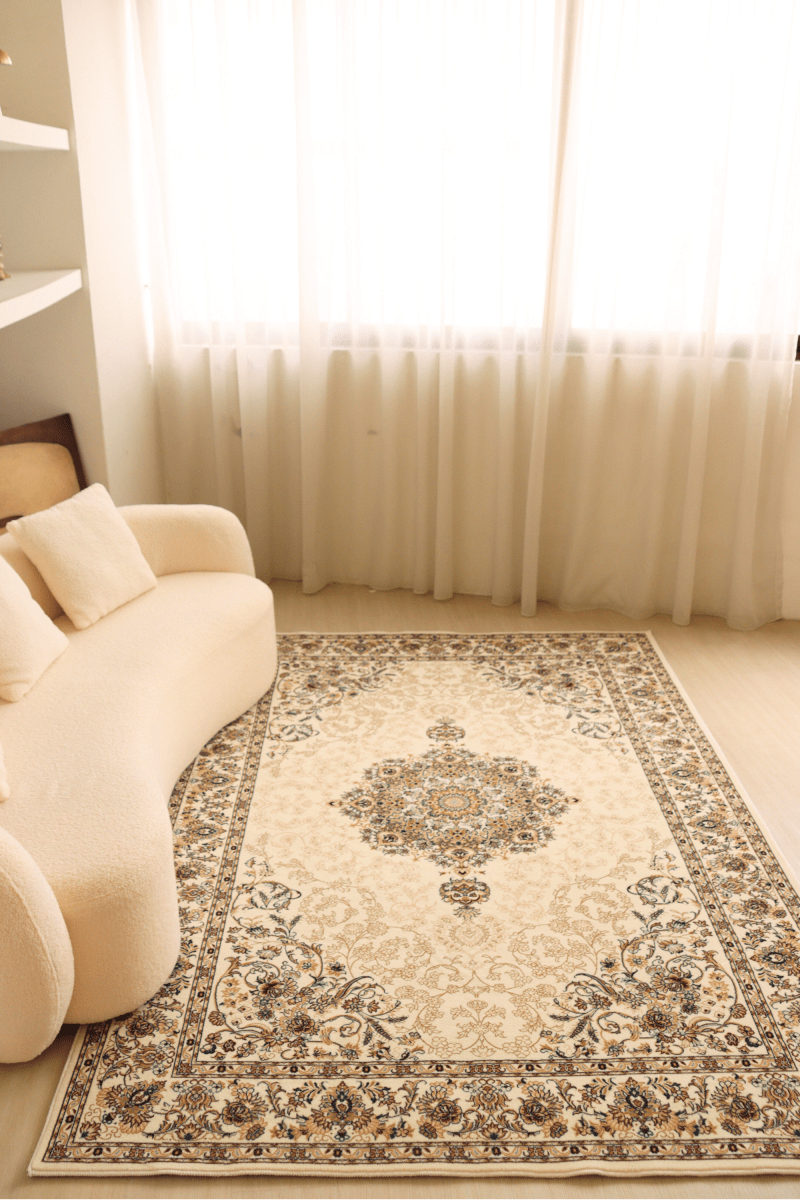 Royal Ivory Carpet | Persian | Polyfibre Cashmere Series - The Carpetier™