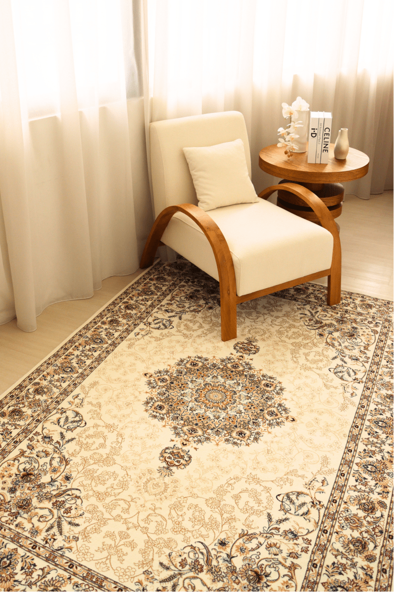 Royal Ivory Carpet | Persian | Polyfibre Cashmere Series - The Carpetier™