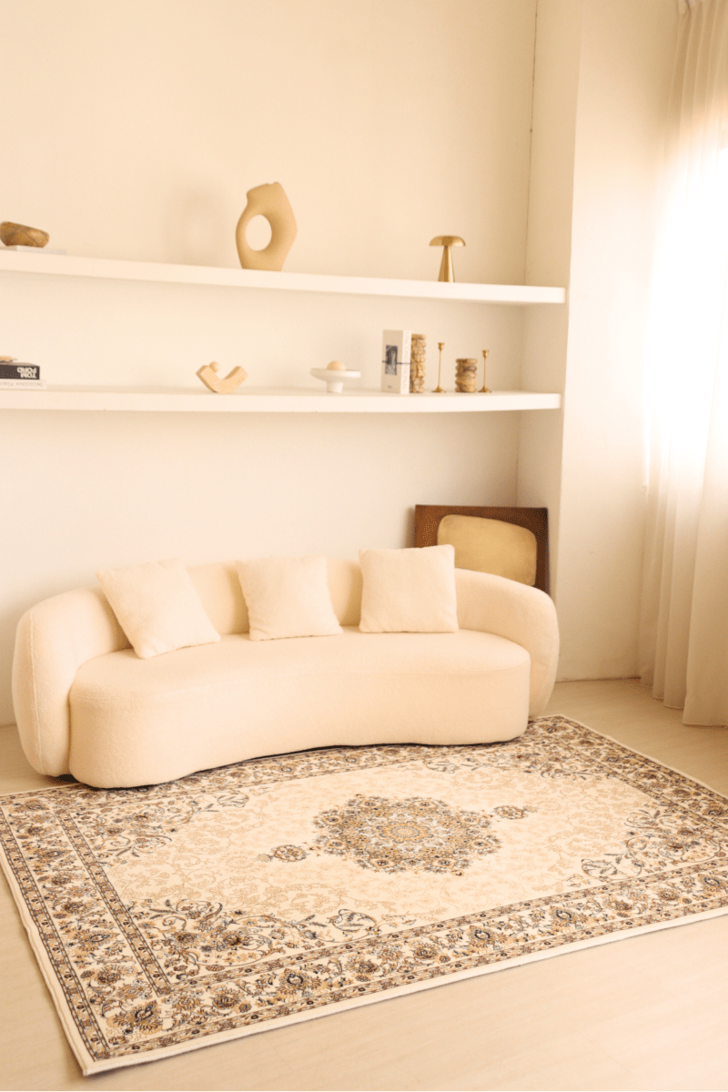 Royal Ivory Carpet | Persian | Polyfibre Cashmere Series - The Carpetier™