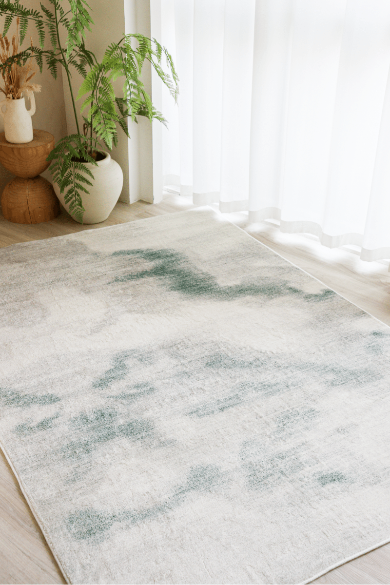 Sage Green Mist Carpet | Modern | Polyfibre Cashmere Series - The Carpetier™