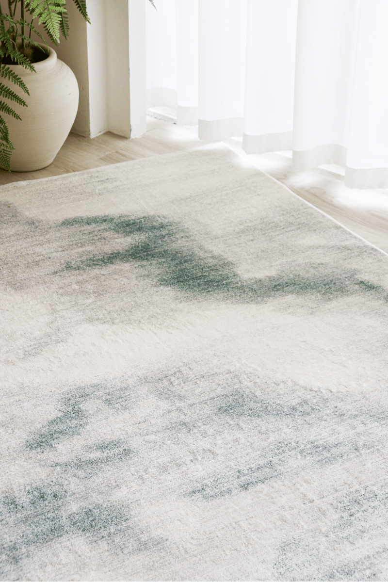 Sage Green Mist Carpet | Modern | Polyfibre Cashmere Series - The Carpetier™