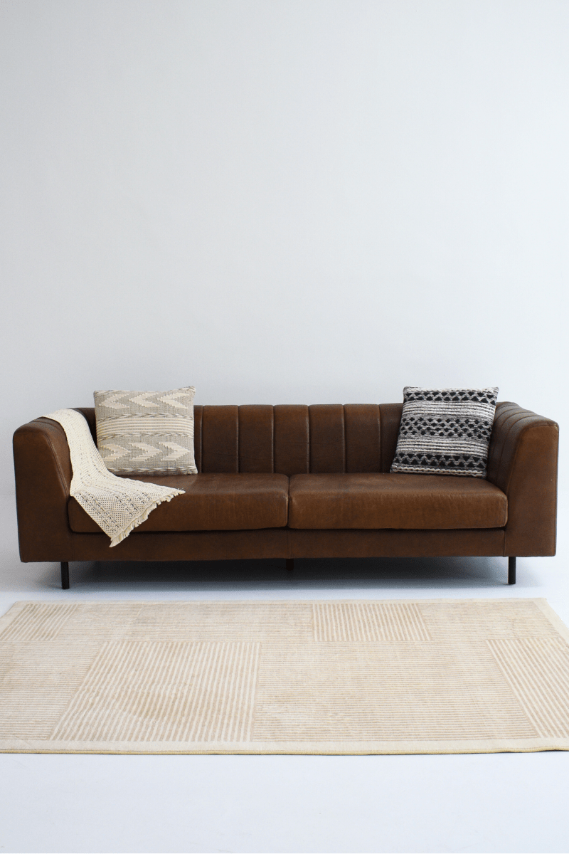 Sandy Stripes Carpet | Scandinavian | Polyfibre Cashmere Series - The Carpetier™