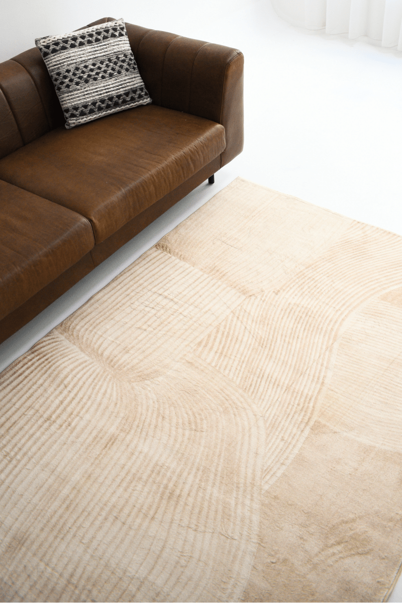 Sculpted Sand Carpet | Scandinavian | Polyfibre Cashmere Series - The Carpetier™