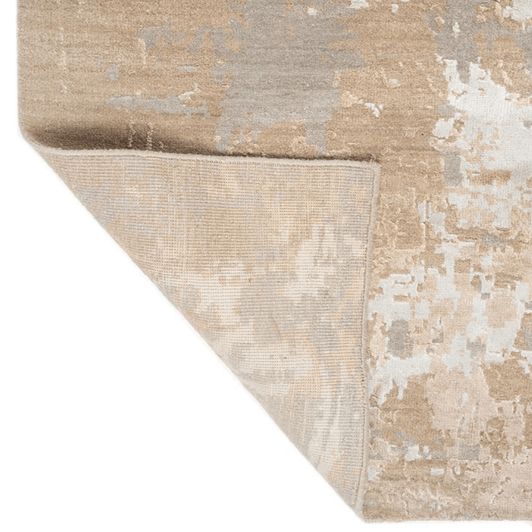 Silversand Gold Carpet | Luxury Wool & Silk Hand - knotted - The Carpetier™