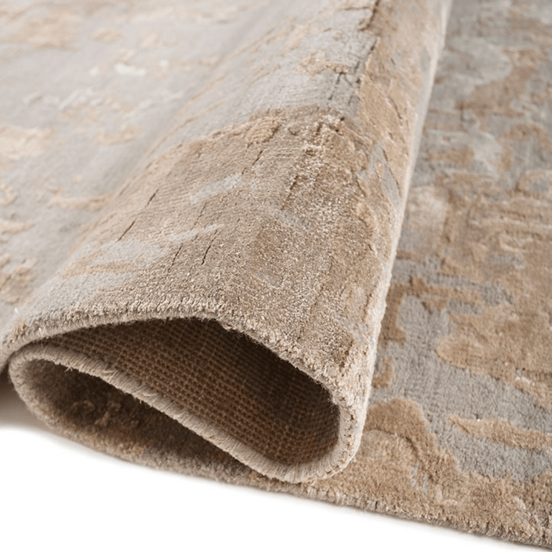 Silversand Gold Carpet | Luxury Wool & Silk Hand - knotted - The Carpetier™