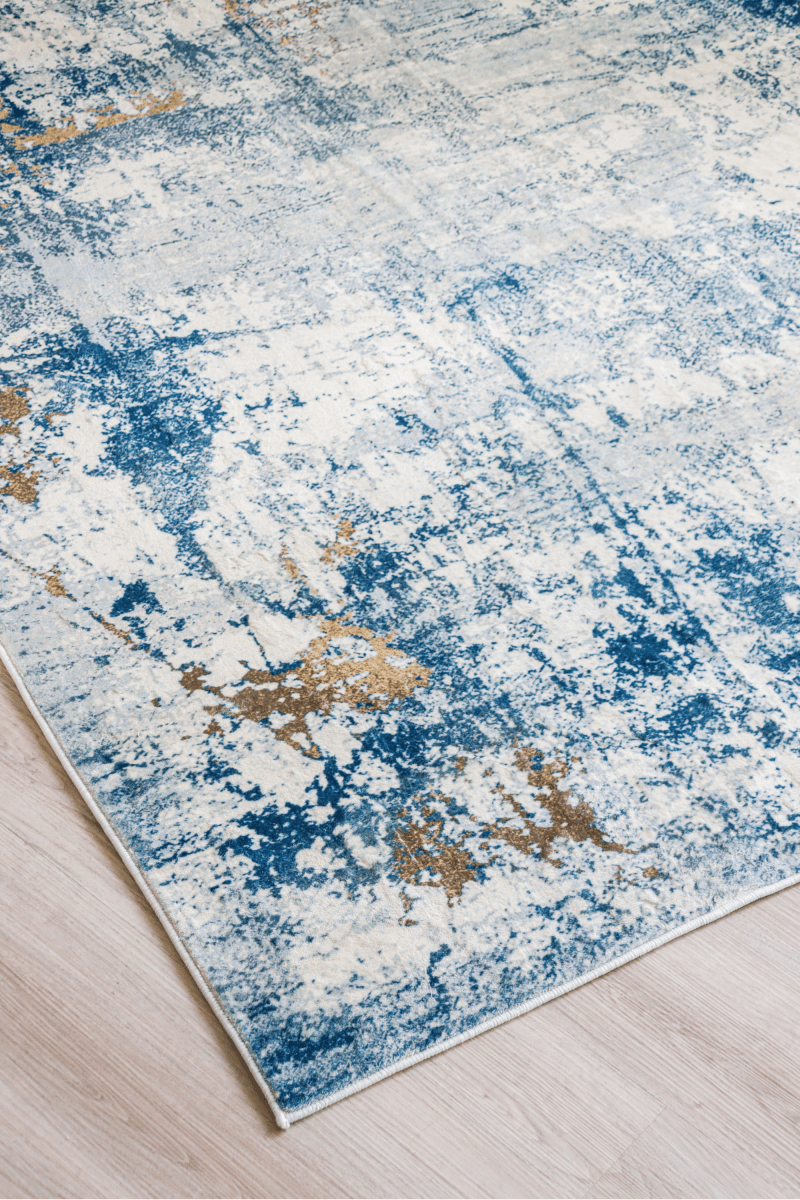 Sky Gold Splash Carpet | Modern | Polyfibre Cashmere Series - The Carpetier™