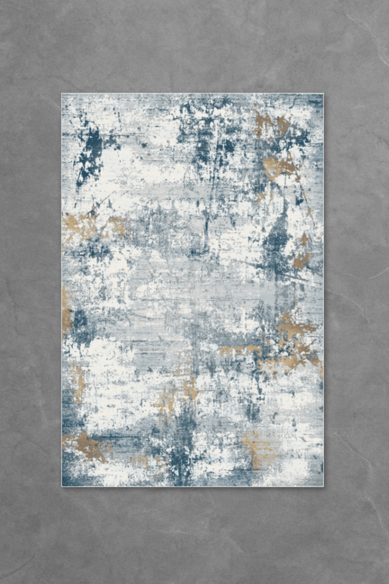 Sky Gold Splash Floor Mat | Polyfibre Cashmere - The Carpetier™