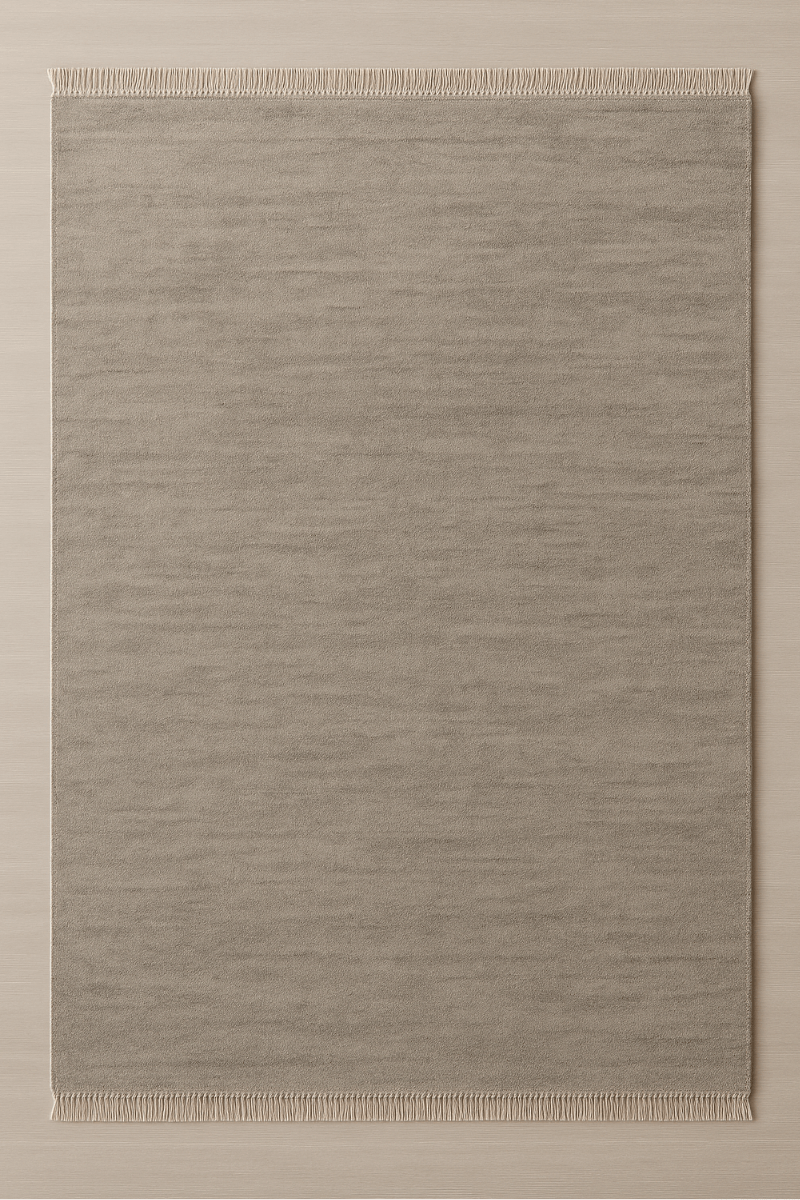 Stone | New Zealand Wool Handloomed With Tassels - The Carpetier™