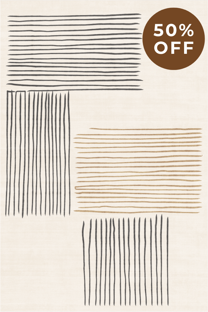 Striped Symphony Carpet | Scandinavian | Polyfibre Cashmere Series - The Carpetier™