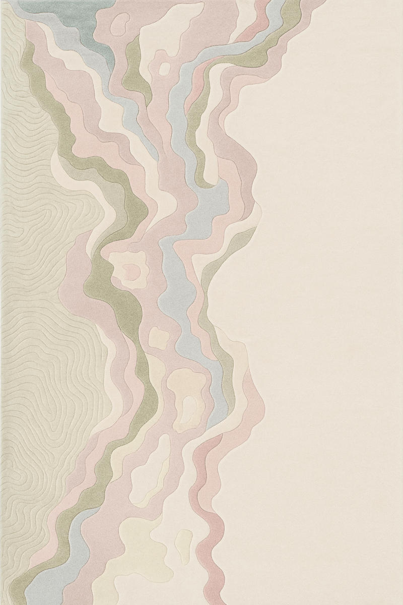 Terra Rug In Pastel Drift | Customizable - The Carpetier™