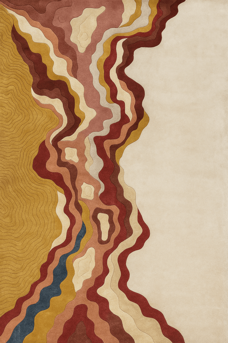 Terra Rug In Sienna Stream | Customizable - The Carpetier™