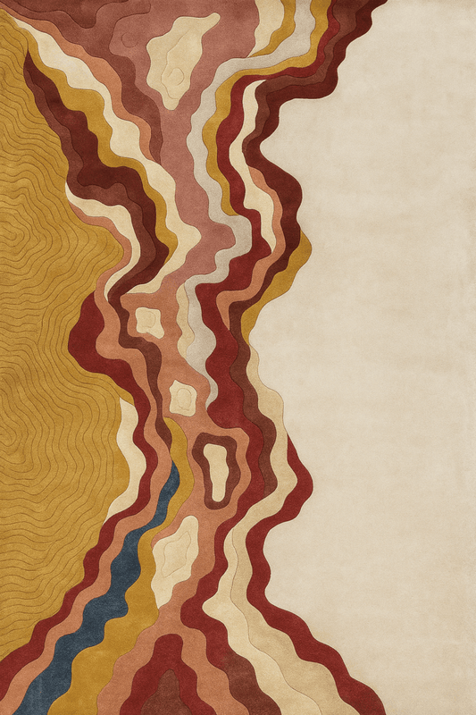 Terra Rug In Sienna Stream | Customizable - The Carpetier™