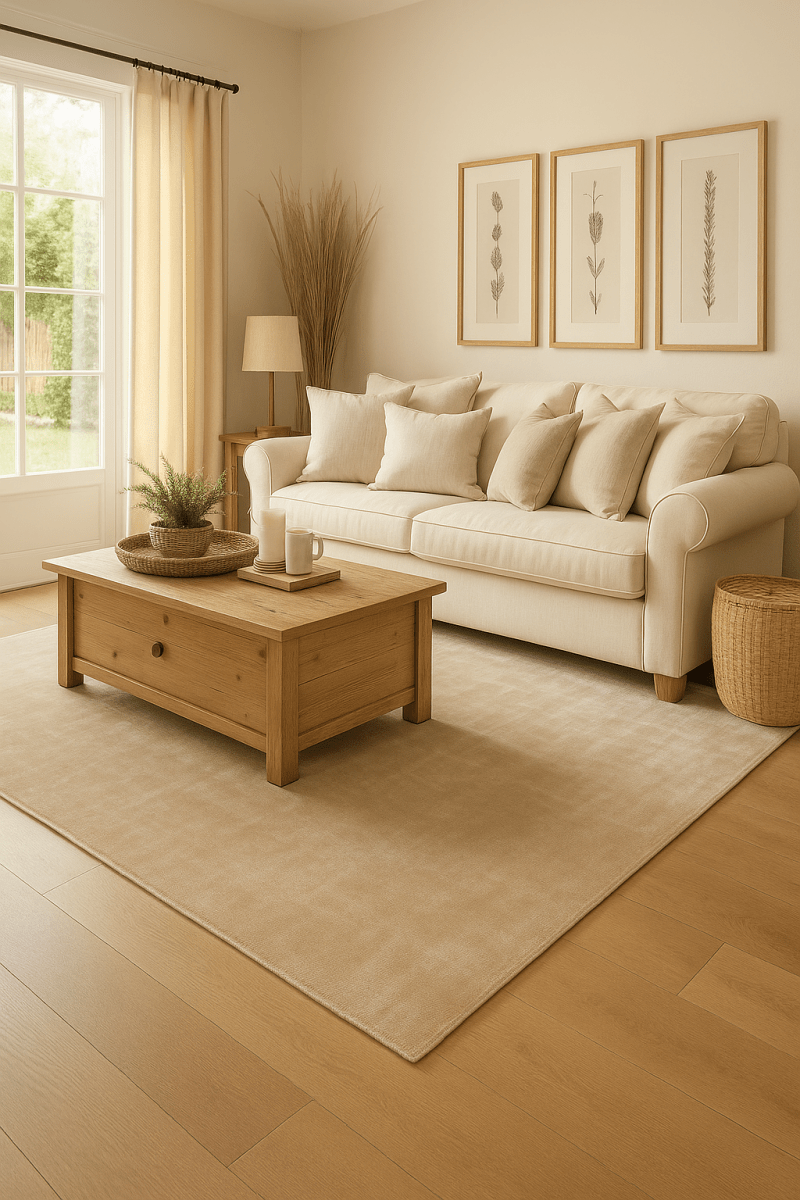 Warm Ivory Handloomed In 100% TENCEL™ - The Carpetier™