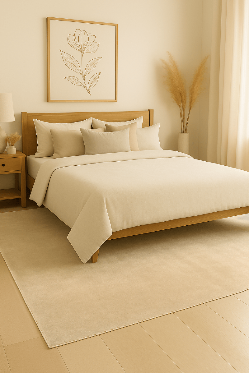 Warm Ivory Handloomed In 100% TENCEL™ - The Carpetier™
