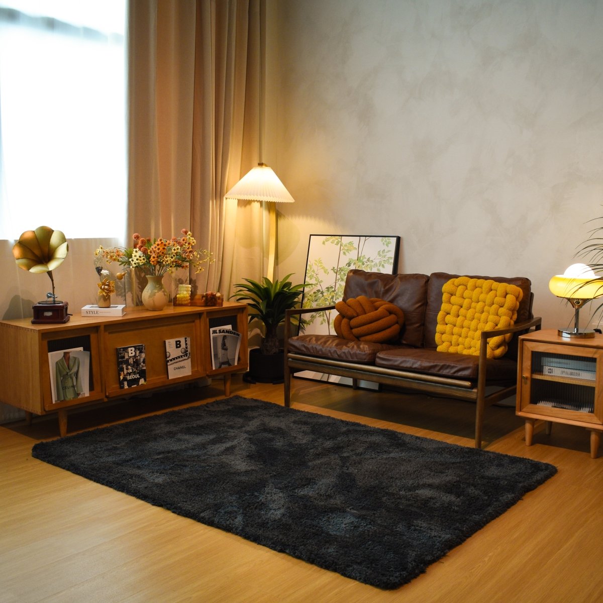 Charcoal Grey LuxeFur Carpet | LuxeFur Dyed Series - The Carpetier™