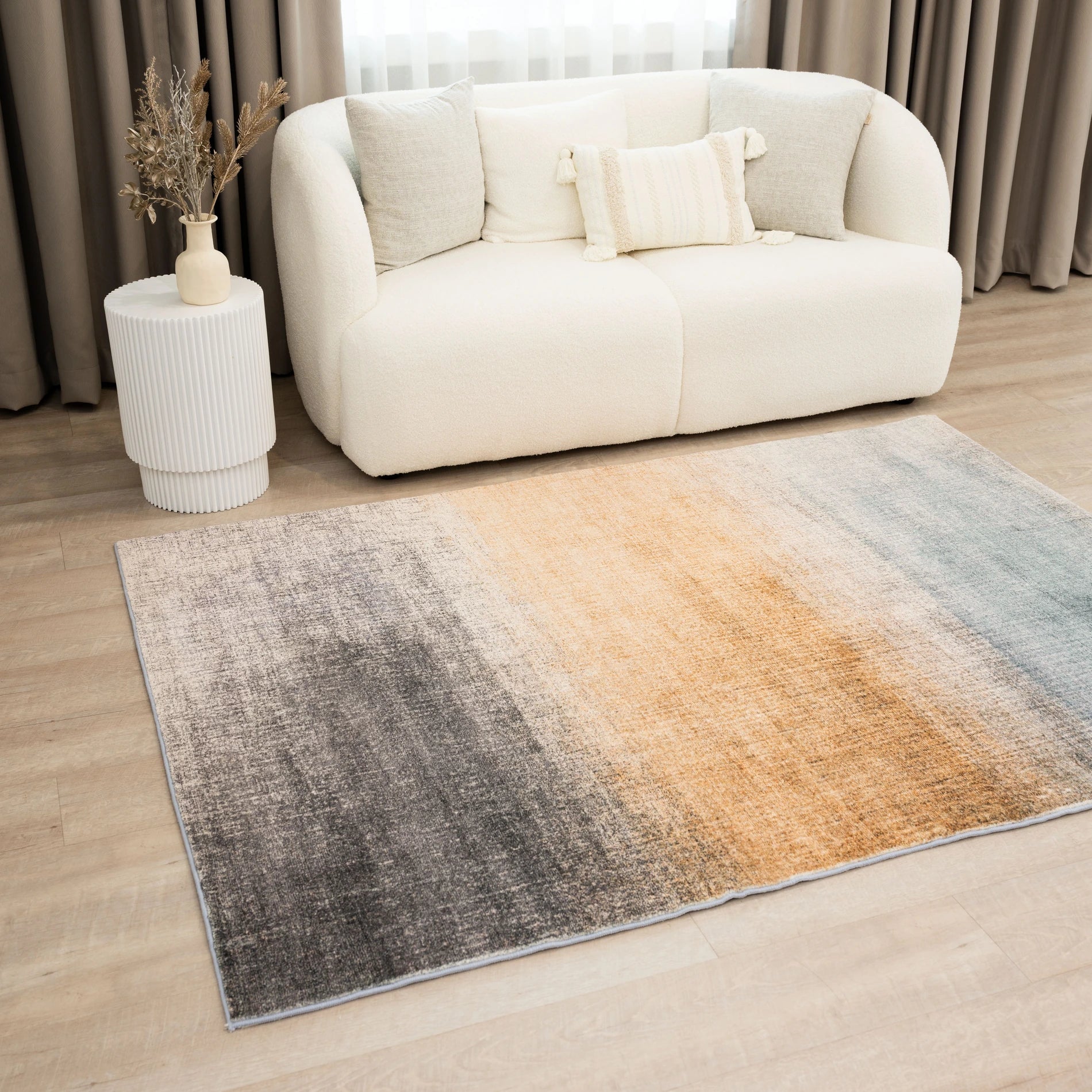 Elevate the look of your space with this stylish design. This contemporary carpet will add a touch of luxury to any room.