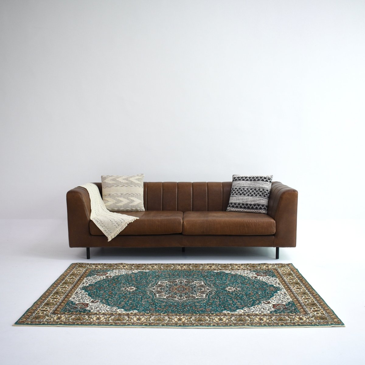 Bring this luxurious feel of a palace into your home with this Persian design rug. Adds a touch of elegance to any room.