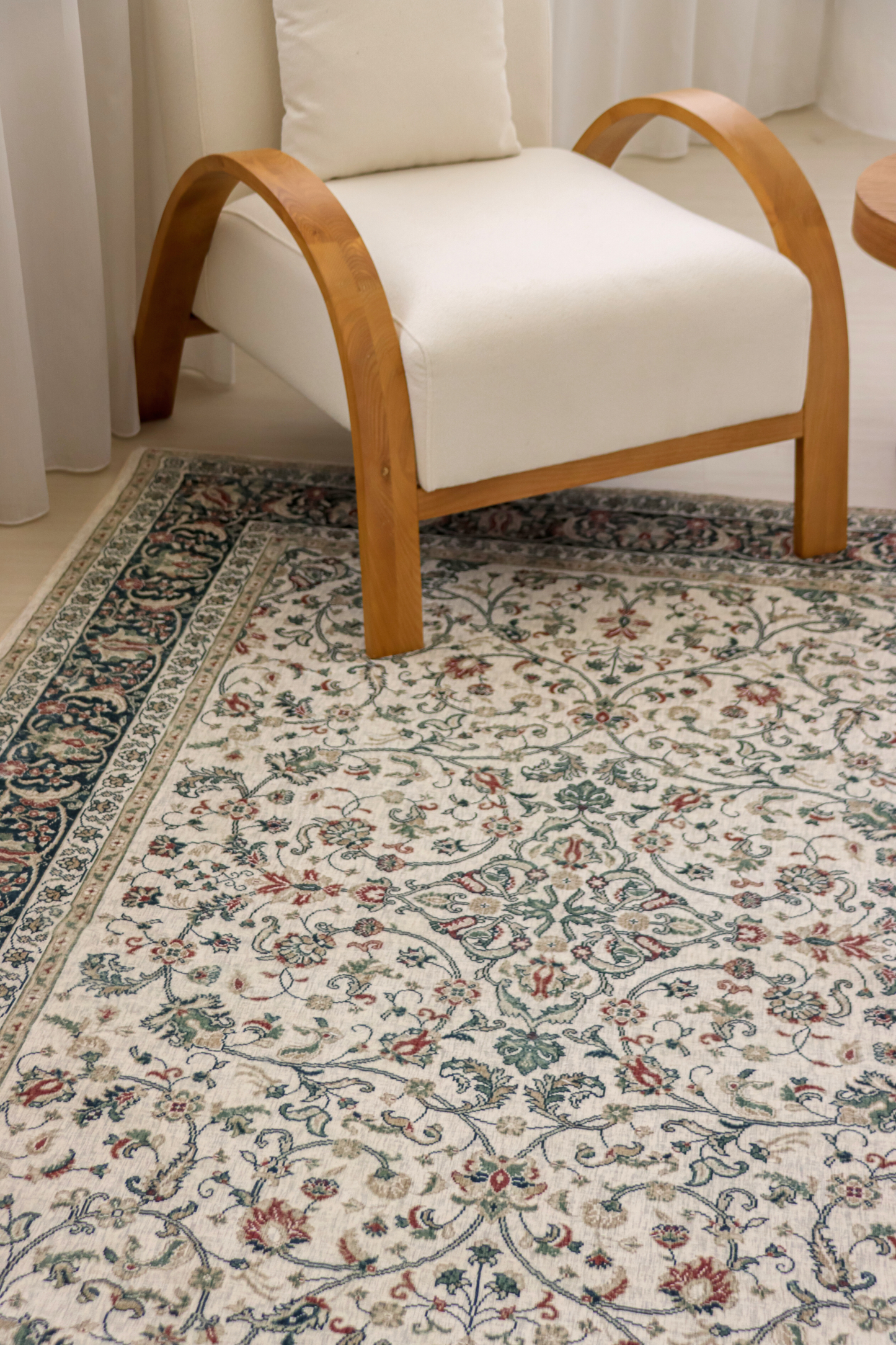 Ivory Roselia Carpet | Polyfibre Cashmere