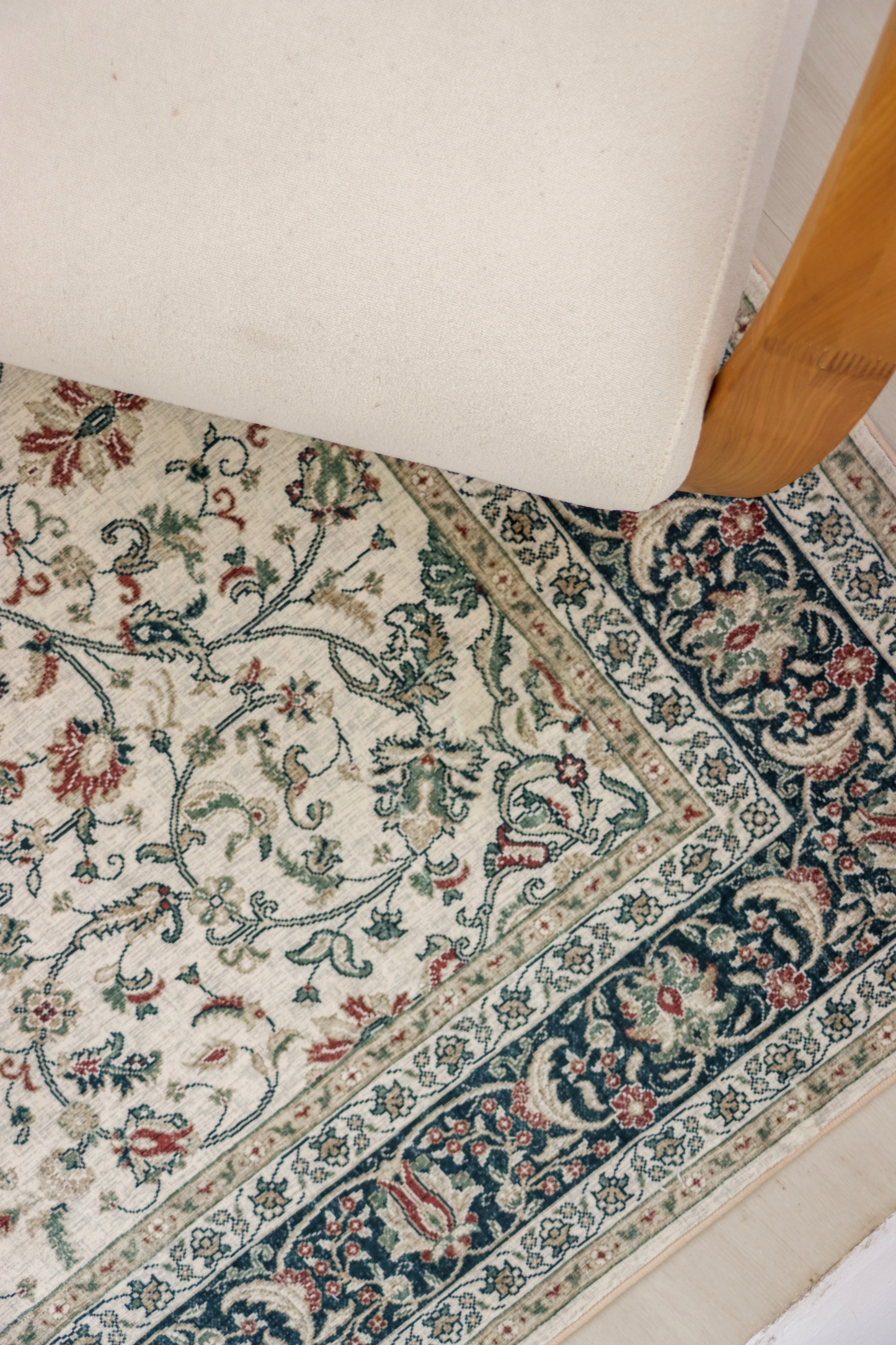 Ivory Roselia Carpet | Polyfibre Cashmere