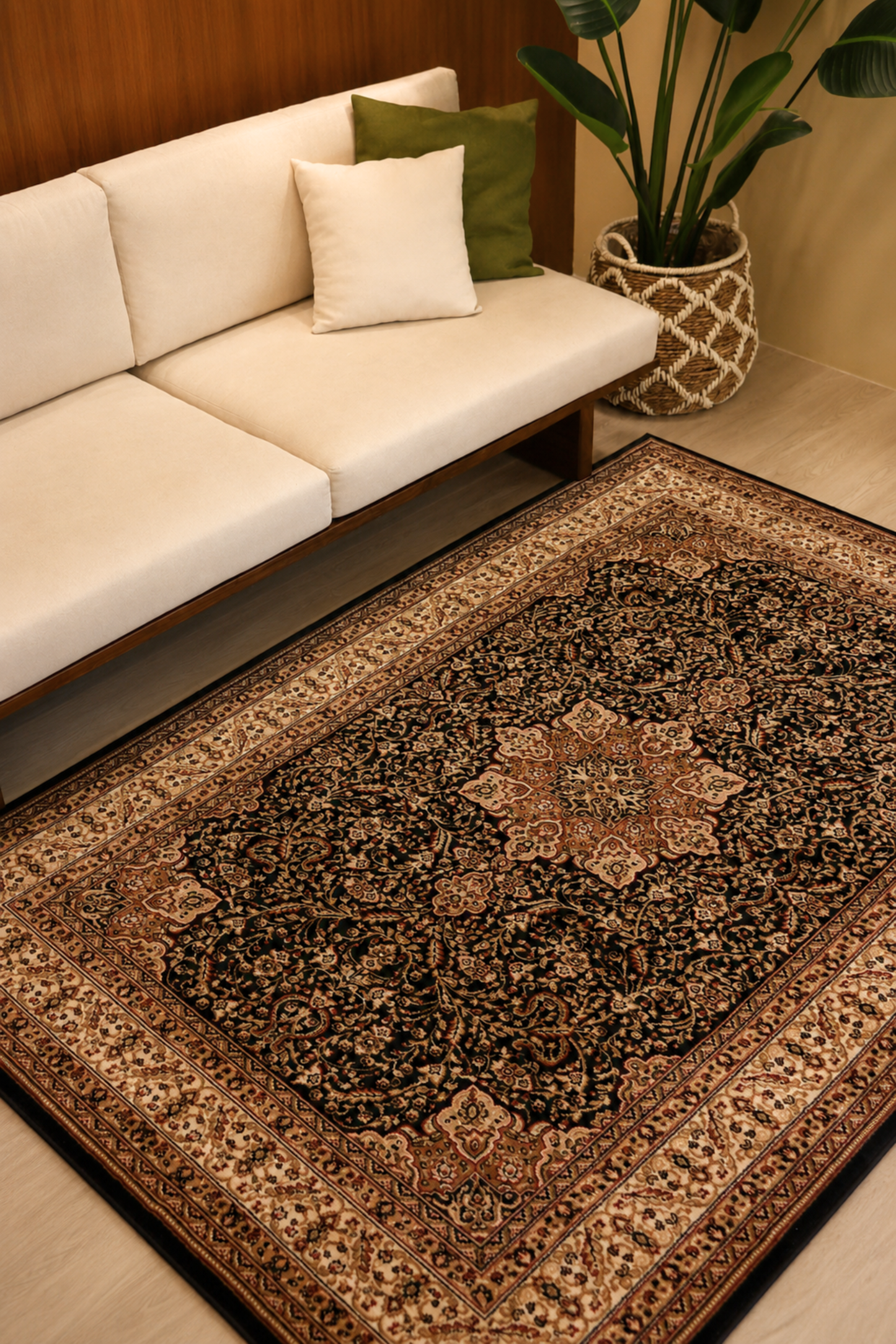 Black Ottoman Carpet | Al Safa | Royal Persian Series