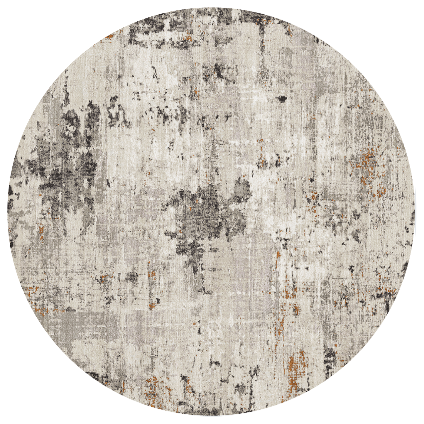 Charcoal Bronze Round Carpet | Polyfibre Cashmere