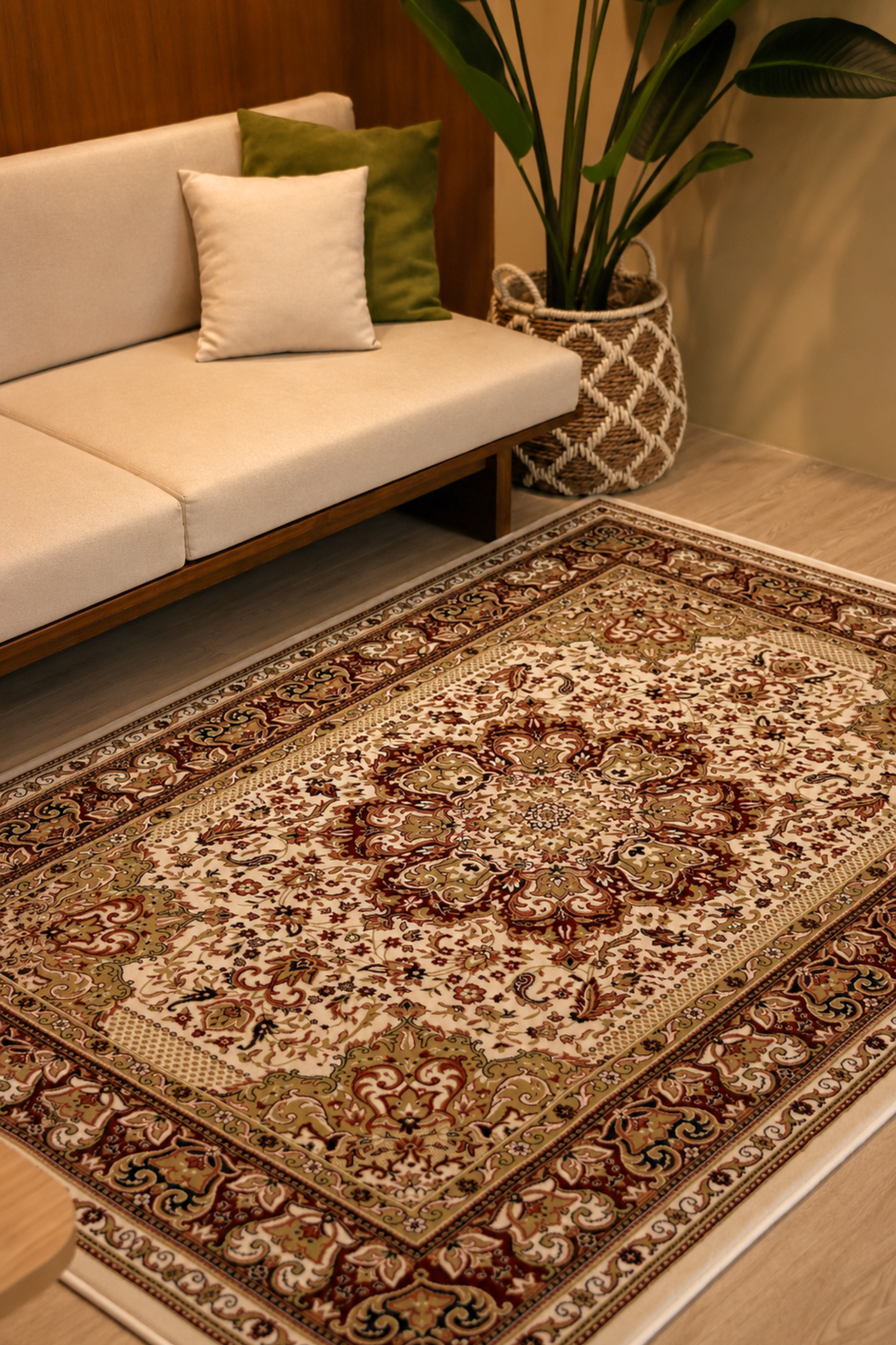Crimson White Palace Carpet | Ankara | Royal Persian Series