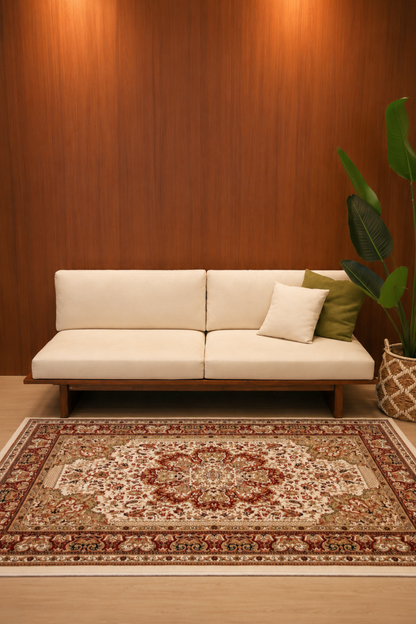 Crimson White Palace Carpet | Ankara | Royal Persian Series