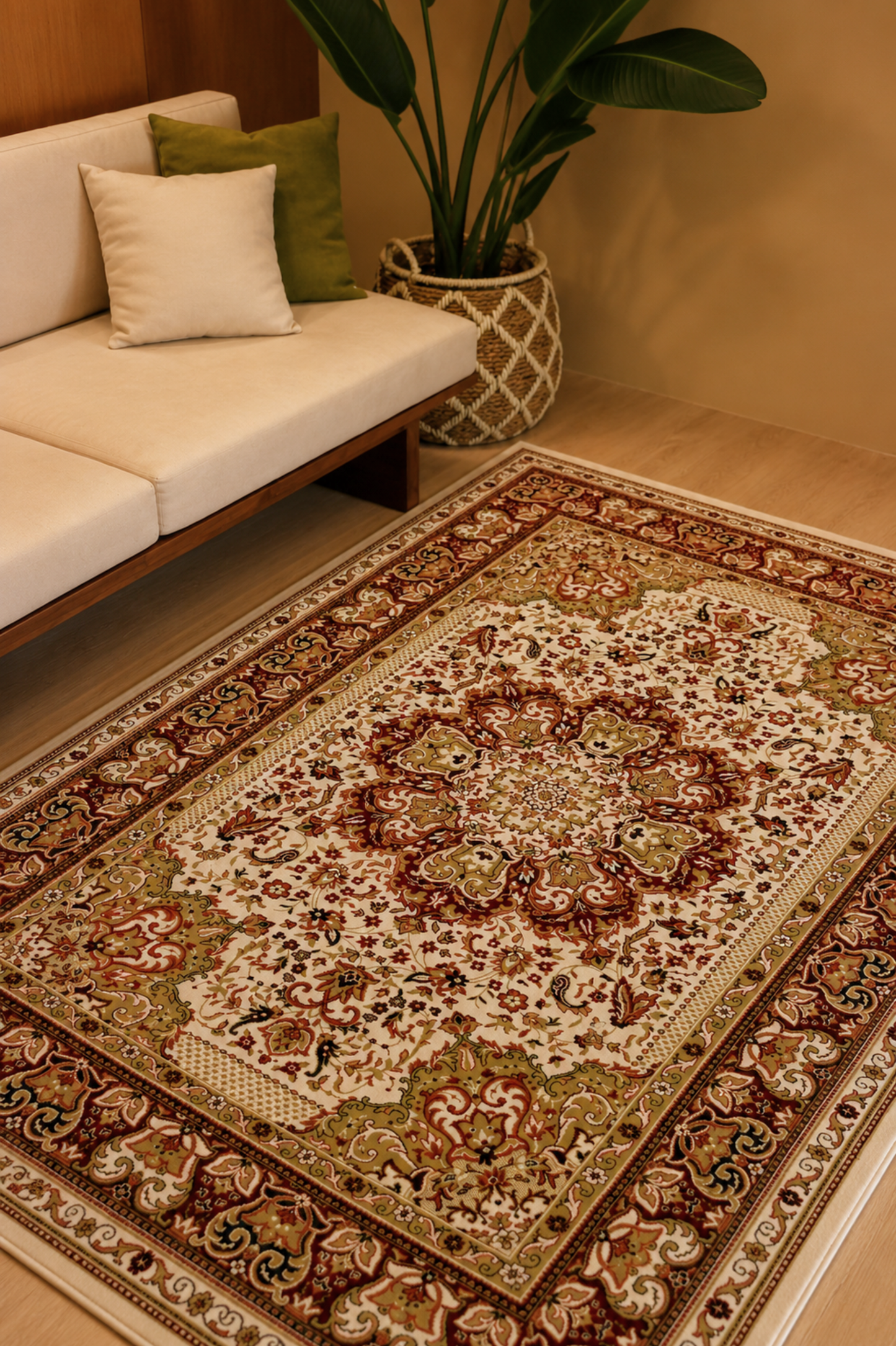 Crimson White Palace Carpet | Ankara | Royal Persian Series
