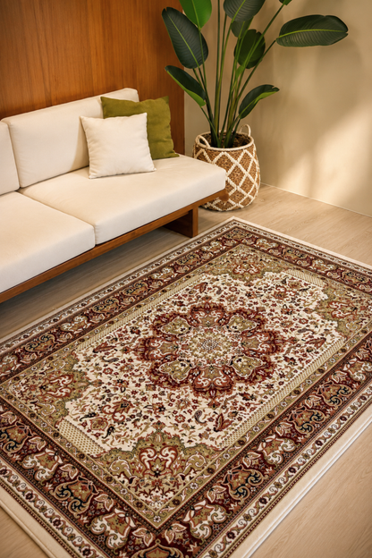 Crimson White Palace Carpet | Ankara | Royal Persian Series