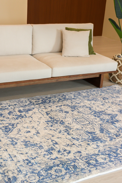 Rustic Sapphire Carpet | Polyfibre Cashmere