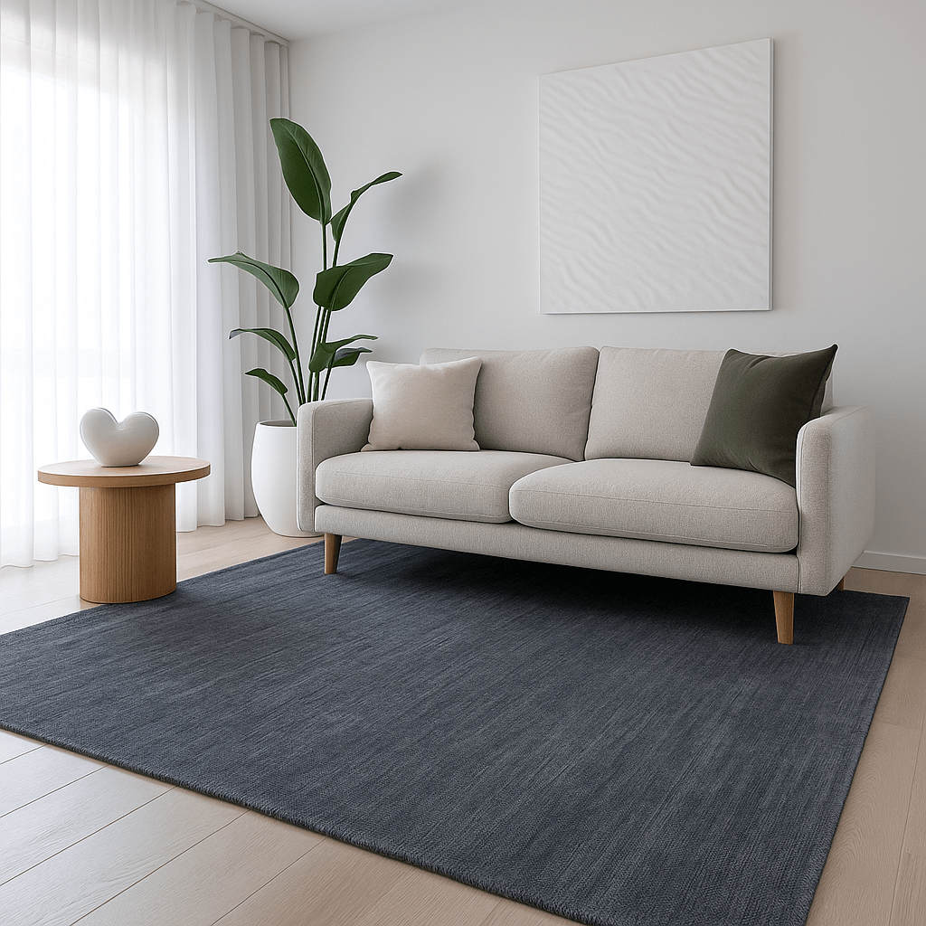 Ash Blue Carpet | Luxury Wool Handloomed - The Carpetier™